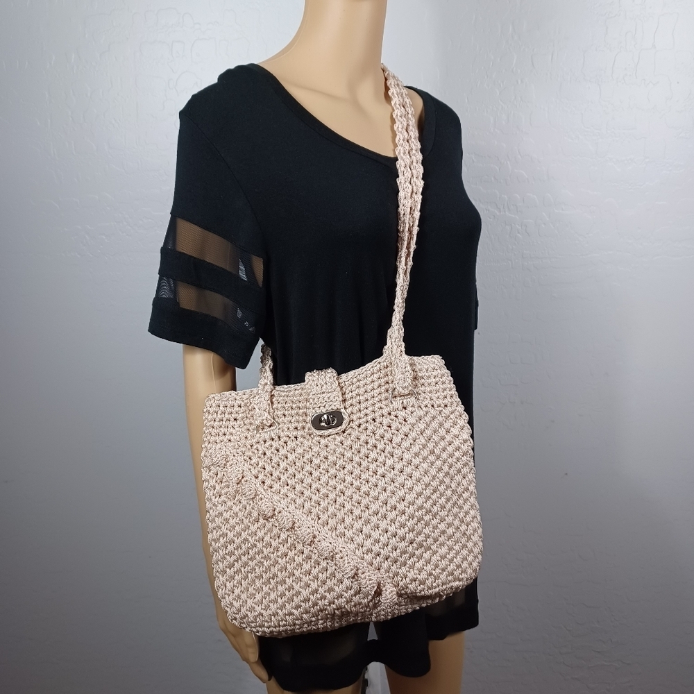Handmade Crochet Crossbody Shoulder Handbag Purse